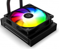 Водяное охлаждение ID-Cooling FX120 ARGB (1150/1151/1155/1156/1200/1700/2011/2066/AM4/AM5, Радиатор: Al, Водоблок: Cu, 1 вентилятор: 120mm, 500-1800rpm, <35dBa, 4pin, PWM, ARGB LED, Помпа: 2500rpm, 25dBa, 3pin, 150W) RTL