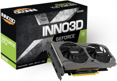 Видеокарта Inno3D GF GTX1650 TWIN X2 OC V3 4Gb (N16502-04D6X-171330N, 128bit, GDDR6, HDMI+3xDP) RTL