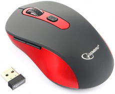 Мышь беспроводная Gembird MUSW-221-R (optical, 1600dpi, AA, black-red)