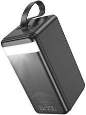 Внешний аккумулятор hoco J123D Element (литий-ионный, 90000mAh, 3*USB 3A max, вход 3A, QC3.0, PD3.0 20W, лампа, black)