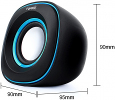 Колонки FUMIKO VEKTOR (3W, USB, black-blue)