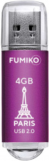 Флеш накопитель USB 2.0 4Gb FUMIKO PARIS (FPS-06, 30MB/s, pink)
