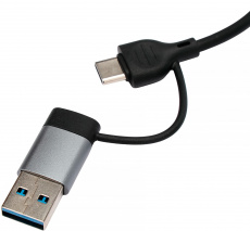 USB 3.0 HUB Gembird UHB-C204 (4 порта, 3x USB2.0, USB3.0, 0.1m, grey)