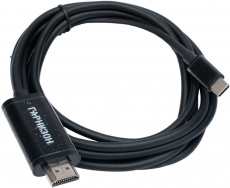 Конвертер Type-C (m) -> HDMI (m) (GCC-A-CM-HDMI-1.8M, 4K, ver.1.4, 1.8m, black) Гарнизон