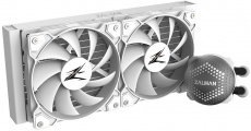 Водяное охлаждение ZALMAN ALPHA 28 (1150/1151/1155/1156/1200/1700/2011/2011-v3/2066/AM3/AM4/AM5, Радиатор: Al, Водоблок: Cu, 2 вентилятора: 140mm, 500-1600rpm, <34dBa, 4pin, PWM, ARGB, Помпа: 3200rpm, 3pin, 250W, white) RTL