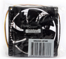 Вентилятор Gembird S9225H-3P4M (90x90x25mm, Hydro, 2000rpm, 27dBa, 3+4pin, black) OEM
